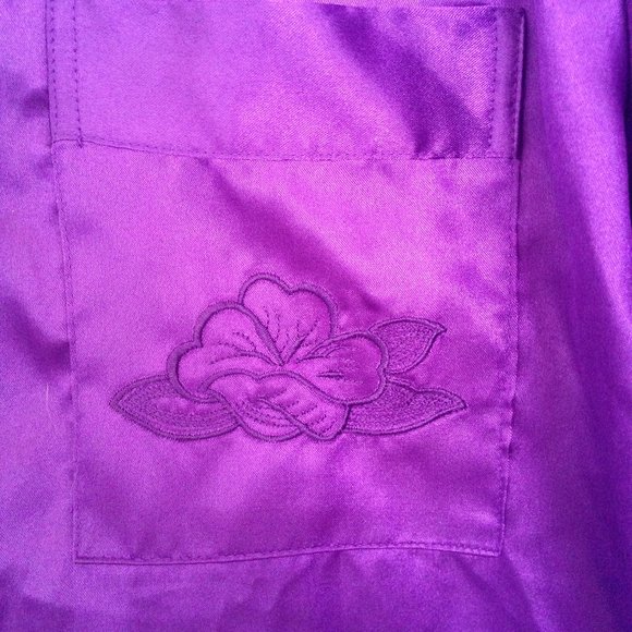 Sentiments - Purple Pyjama Button Up Dress - Picture 3 of 6